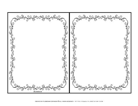 Card Template - Decorative Border | Planerium