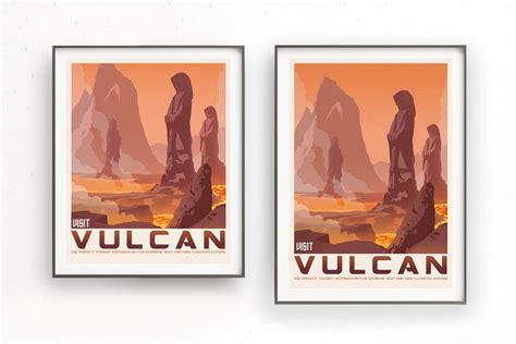 Vulcan Planet Star Trek Art Retro Travel Poster Spock | Etsy