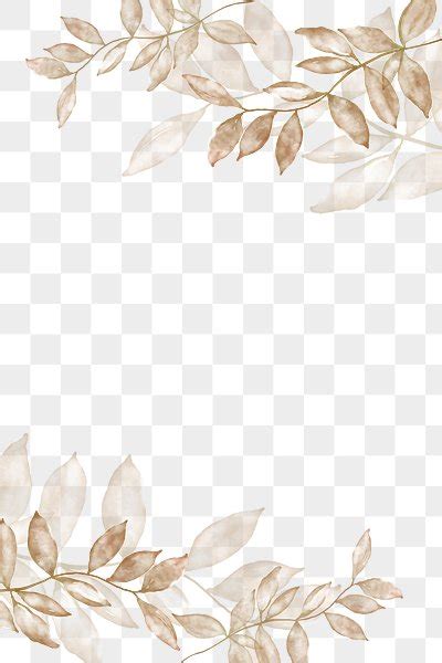 Brown leaf png border, watercolor | Premium PNG - rawpixel