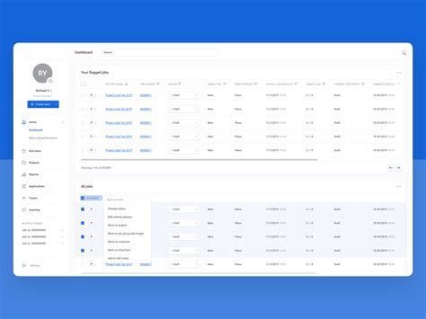 Dashboard Table by richard.ux on Dribbble