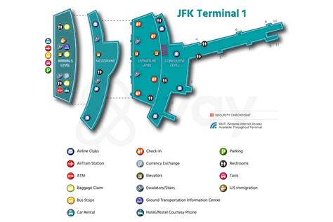 JFK Terminal 1 - Terminal 1 JFK Map, Stores, Restaurants