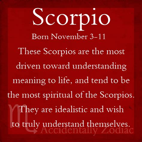 Scorpio Decans | Scorpio Quotes