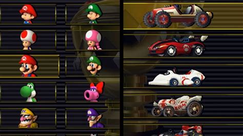 Mario Kart Wii - All Characters & Vehicles - YouTube