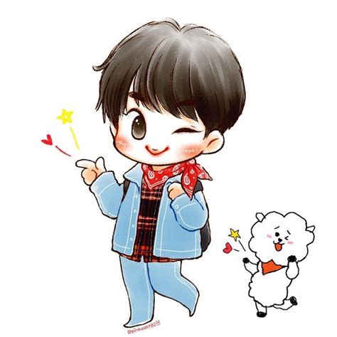 #jin #진 #rj #bt21 #btsfanart | Kartun, Animasi, Ilustrasi