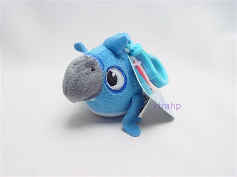 3" Angry Birds Rio Blu Backpack Clip On Plush Toy Licensed Blu | eBay