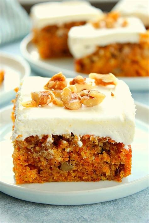 The Best Moist Carrot Cake - Crunchy Creamy Sweet