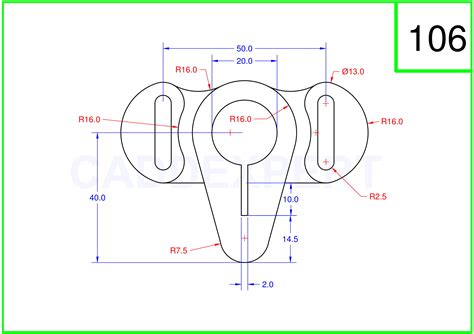 AUTOCAD 2D DRAWING FOR PRACTICE - Page 2 of 4 - Technical Design