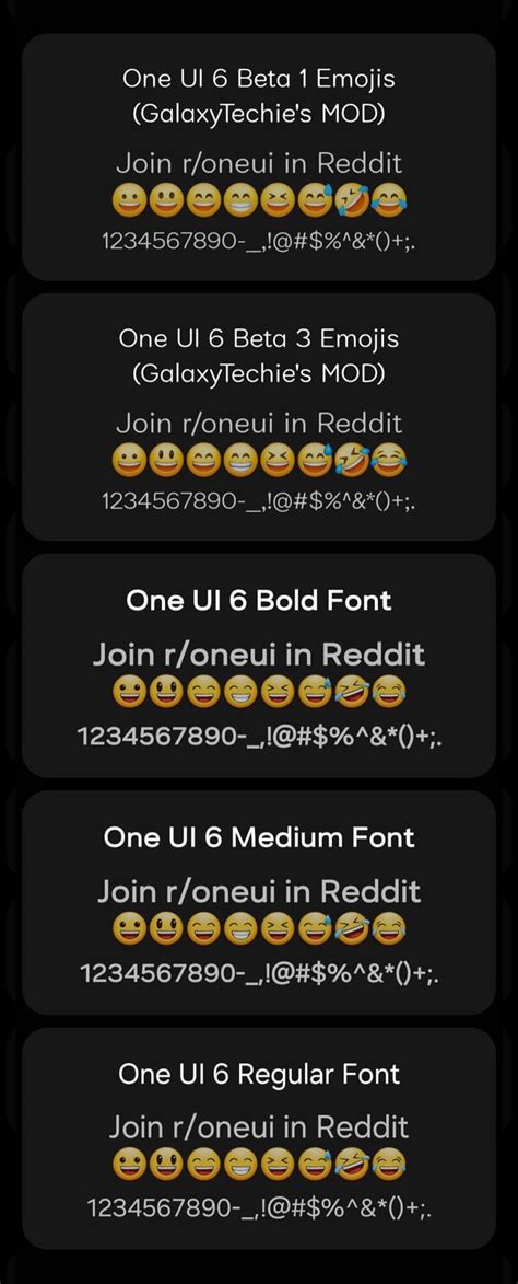 (Update) Apply the One UI 6 default font/emojis in any devices : r/oneui