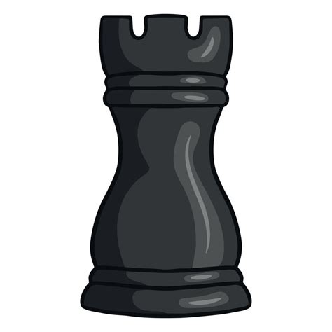 Rook Chess Piece Black Color Stroke 20317252 Vector Art at Vecteezy