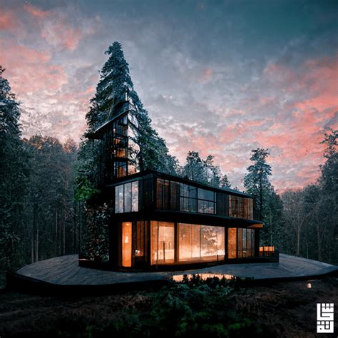 Forest house (modern architecture) on Behance