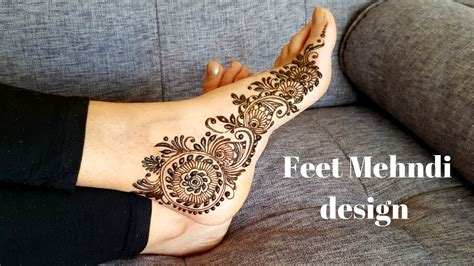 Elegant Feet mehndi design | Henna Tutorial - YouTube