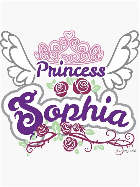 "Princess Sophia Name Gift, Personalized Kids Name Products" Sticker by ...