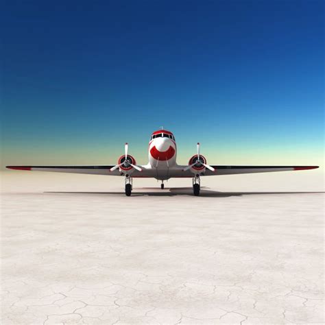 3d model douglas dc-3 aircraft