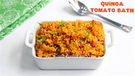 Quinoa tomato bath recipe, Indian quinoa recipes - Sandhya's recipes