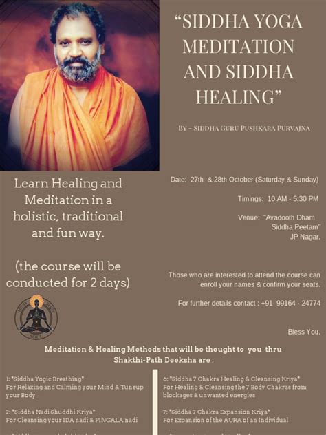 Siddha Yoga Meditationand Siddha Healing | PDF | Chakra | Meditation