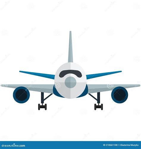 Airplane With Chassis And Airliner Without Chassis Vector Illustration ...