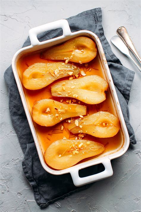 Roasted Pears in Ginger Syrup - Full of Plants | Recipe | Pear recipes ...