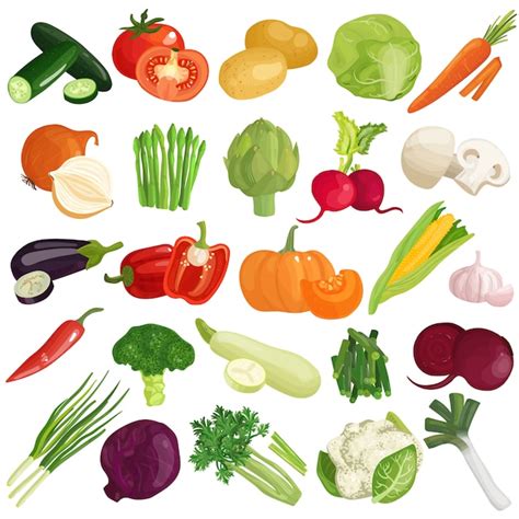 Free Vector | Vegetables icons set