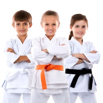 Group Of Karate Kids Wearing Martial Arts Uniforms, Activity, Art ...