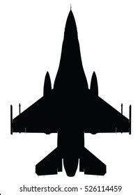 Vector Silhouette Detailed Fighter Jet F16: vetor stock (livre de ...