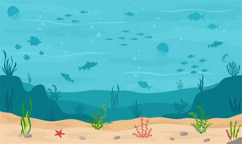 Sea Background Cartoon