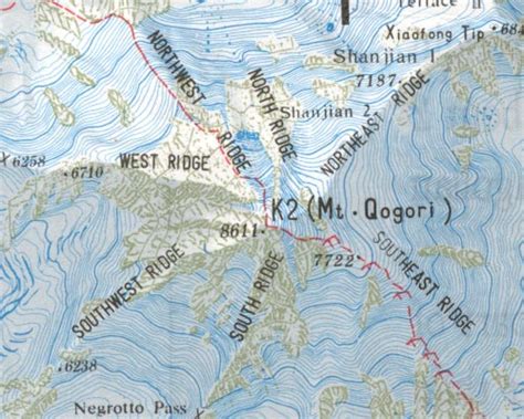 K2: The American North Ridge Expedition, on MountainZone.com: Map of ...