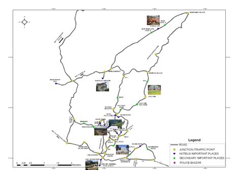 Shillong Outline Map