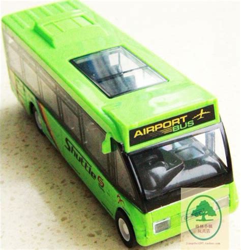 Pull-back Function Green / White Kids Airport Theme Bus Toy [CB6T033 ...