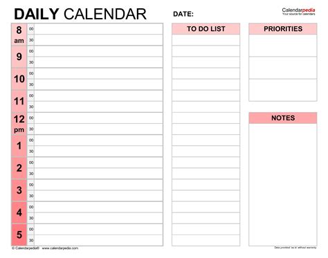 Free Daily Planner Printable