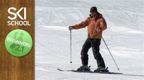 Beginner Ski Lesson #2.1 - Committing to the Downhill Ski - YouTube