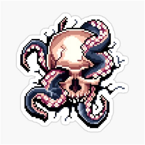 Pixel Octopus Stickers | Redbubble