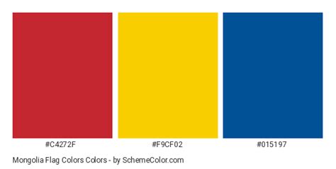 Mongolia Flag Colors » Country Flags » SchemeColor.com