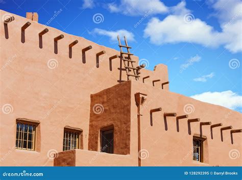 Traditional Pueblo Architecture Stock Image - Image of stucco, american ...