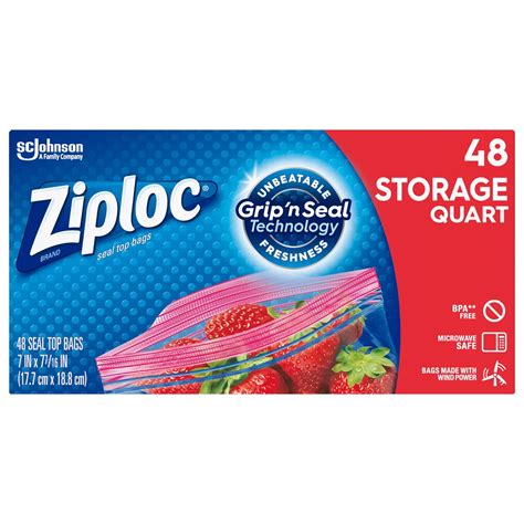 Ziploc Double Zipper Quart Storage Bags - Shop Storage bags at H-E-B