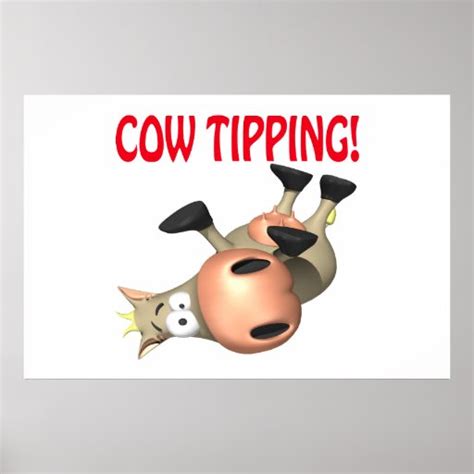 Cow Tipping Poster | Zazzle