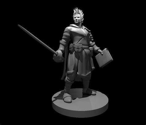 Fire Genasi Blood Hunter Miniature Model for D&D Dungeons and Dragons ...