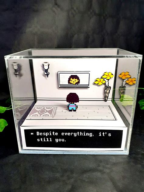 Undertale Despite Everything Cube Diorama 3D Videogame - Etsy | Shadow ...