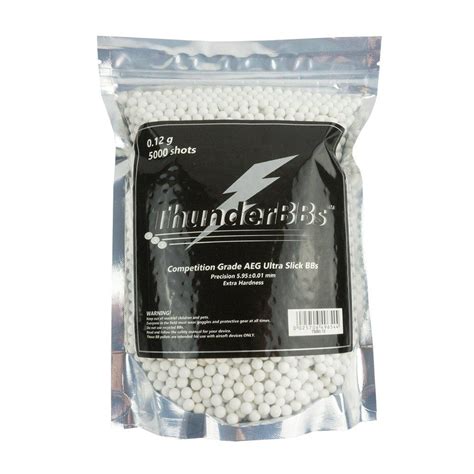 Thunder BBs TBB0.25 Airsoft BBS 0.25G White 4000 Rounds Bag ...