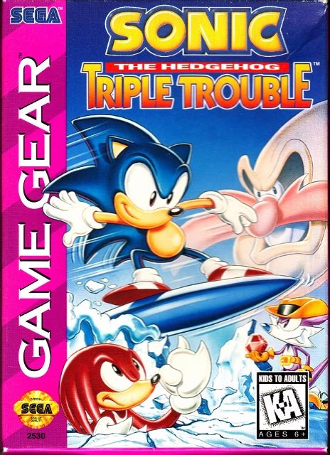 Sega Game Gear Sonic the Hedgehog Triple Trouble Front Cover (464×640 ...