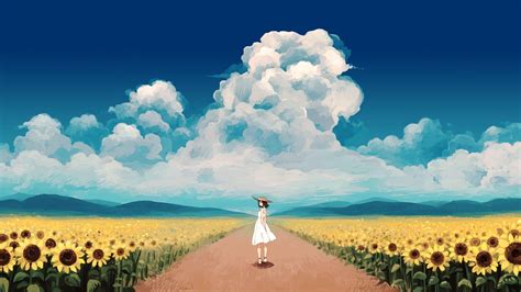 Anime Flower Field Background Flower fields wallpapers images photos ...