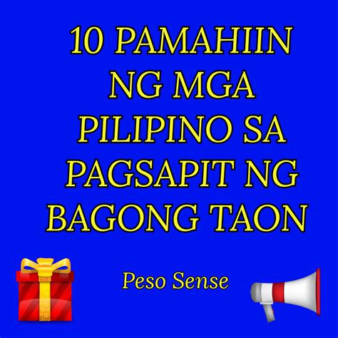 Mga Pamahiin Sa Bagong Taon 2021