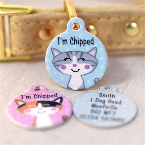 Cat ID Collar Tag Cat Collar Pet Tag for Cats Cat Id Tag - Etsy