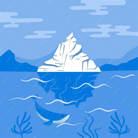 Free Vector | Iceberg illustration concept