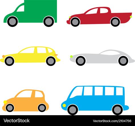 Cartoon cars 2 Royalty Free Vector Image - VectorStock