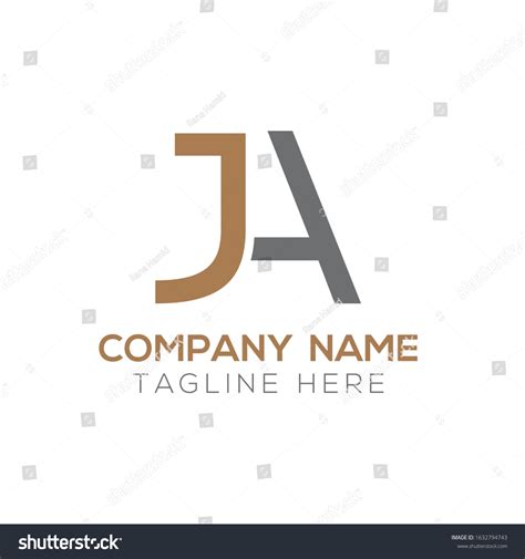 Creative Letter Ja Logo Design Vector Stock Vector (Royalty Free ...