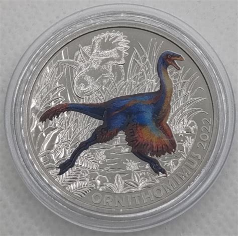 Austria 3 Euro Coin - Supersaurs - The Fastest Dinosaur - Ornithomimus ...