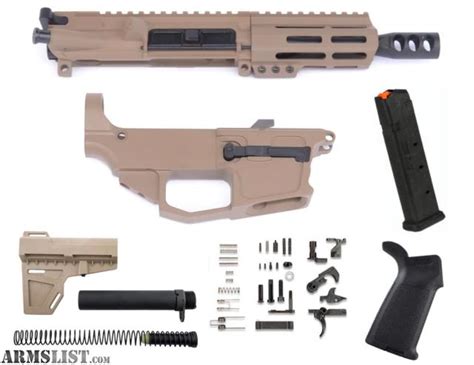 ARMSLIST - For Sale: 80% AR15 9MM PISTOL BUILD KIT - MAGPUL FDE CEREAKOTE