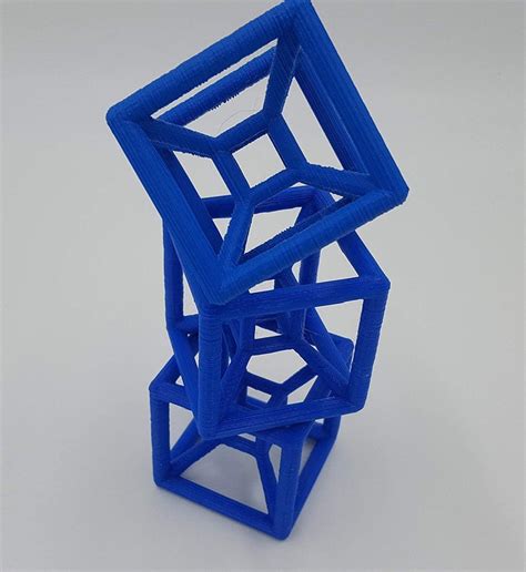 Hypercube Tesseract 3D Printed 4D Shape Math Gift and Learning - Etsy