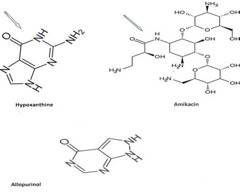 Structures of hypoxanthine, the substrate of xanthine oxidase ...