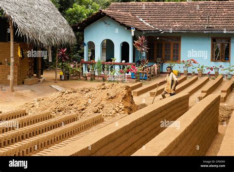 Man making mud bricks, Sri Lanka Stock Photo - Alamy